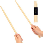 5A Wood Drum Sticks for Kids: 2 Pairs Drumsticks for Electronic Drumming Children Adults Beginner Percussion Accessories