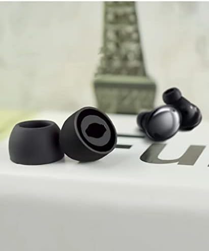 6Pair Upgraded Eartips Set with Dust Gaurd Net for Galaxy Buds Pro Earbuds,Replacement Silicone Ear Tips for Samsung Galaxy Buds Pro(SM-190) Fit in Charging Case-Black