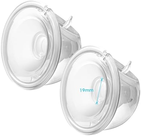 Double Hands-Free Wearable Breast Pump Parts 19mm Milk Collector Cup Compatible with Momcozy S9 Pro|S12 Pro Breastpump Incl 19mm Flange Use with S9 Pro|S12 Pro Parts/Accessories Replacement