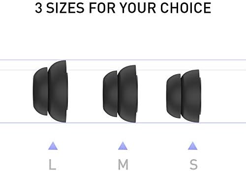 Delidigi 6 Pairs Ear Tips for AirPods Pro 2 and AirPods Pro, Silicone Earbuds Earplug Replacement Accessories Fit in The Charging Case S/M/L Size(Black)