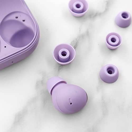 6 Pairs Galaxy Buds 2 Pro Ear Tips Buds Eartips, S/M/L Replacement Soft Silicone Rubber Flexible Gel Earbuds Earplug Fit in Case Accessories Compatible with Samsung Galaxy Buds 2 Pro - Bora Purple