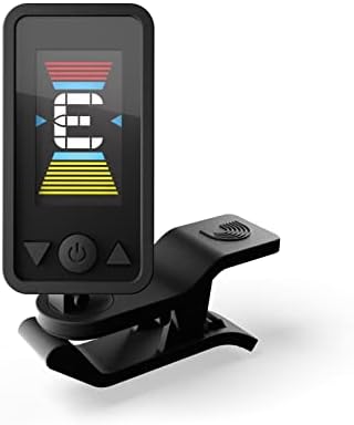 D'Addario Accessories Guitar Tuner - Eclipse Headstock Tuner - Clip On Tuner for Guitar - Great for Acoustic Guitars & Electric Guitars - Quick & Accurate Tuning - Black