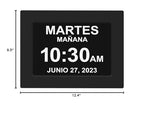 American Lifetime 【New 2024】 Dementia Clock Large Digital Clock for Seniors, Digital Clock with Custom Alarms, Clock with Day & Date for Elderly, Large Number Digital Clock Black Extra Large