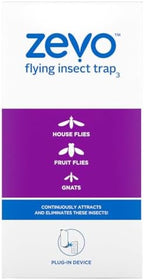 Zevo Flying Insect Trap, Fly Trap, Fruit Fly Trap (2 Plug-in Bases + 6 Refill Cartridges)