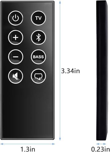 New Replacement Remote Control for Bose TV Speaker and Solo Soundbar Series II – Compatible with Bose Solo 5,10,15 Sound Systems (Models 418775, 431974, 732522, 845194, 740928-1120, 838309-1100)
