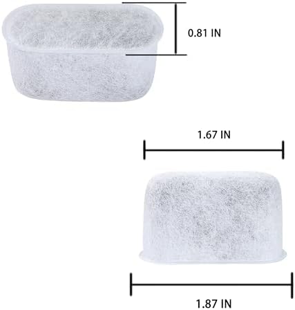 Charcoal Water Filter for Cuisinart SS-10, SS-15, SS-700, DCC-1200, DCC-3200, DCC-3000(P1) Coffee Makers Filter Replacement (12Pack).