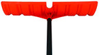 Bigfoot 1270-1 25" Pusher Roller Metal Handle-Large D Grip Snow Shovel, Orange