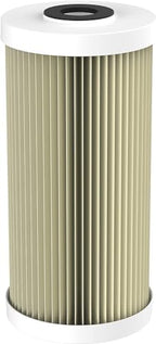 Pentair Pentek ECP5-BB Big Blue Sediment Water Filter, 10-Inch, Whole House Heavy Duty Pleated Cellulose Polyester Replacement Cartridge, 10" x 4.5", White End-Cap, 5 Micron, Pack of 2