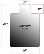 Azadx Clear Office Chair Mat 36'' X 48'', Durable Desk Chair Mat for Hardwood Floor, Heavy Duty Plastic Office Floor Mat Under Rolling Chairs for Easy Glide and Protection (36" X 48" with Lip)