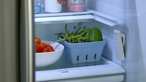 AcuRite Digital Wireless Fridge and Freezer Thermometer with Alarm and Max/Min Temperature for Home ,LCD Display, Restaurants (00986M), 0.6, White