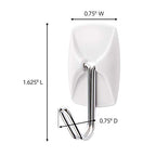 Command Small Wire Toggle Hooks, 16 Hooks and 24 Command Strips, Damage Free Hanging Wall Hooks with Adhesive Strips, No Tools Adhesvie Hooks for Hanging, Organization and Storage, Holds up to 0.5 lb