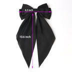 Furling Pompoms Hair Bows Clips for Women Large Pink Bows for Girls White Hair Ribbon for Hair Satin Long Tails with Alligator Clips Big Hair Bow Hair Accessories Pack of 9