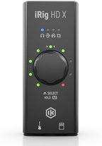 IK Multimedia iRig HD X Guitar Audio Interface - 96 kHz Music Recording, 24-bit, For iPhone, iPad, Mac, iOS, And PC With Lightning Cable, USB-C, Guitar Accessories, Recording Studio Equipment