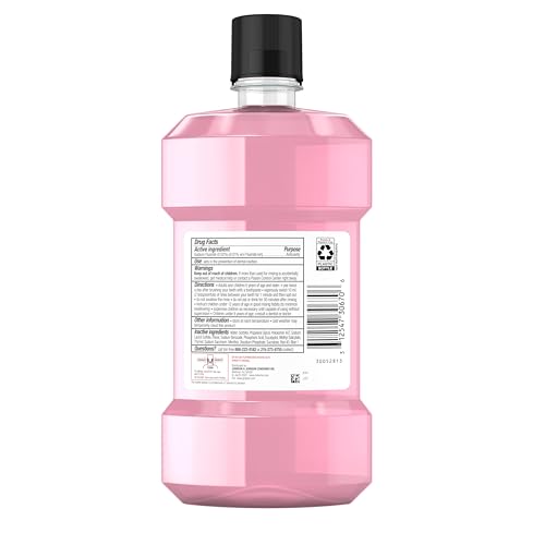 Listerine Total Care Alcohol-Free Anticavity Fluoride Mouthwash, 6 Benefit Oral Rinse to Help Kill 99% of Germs That Cause Bad Breath, Strengthen Enamel, Fresh Mint Flavor, 500 mL