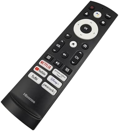 OEM Replacement Remote Control for All Hisense UHD 4K ULED Smart Google TVs with Voice Control 43A6H 50A6H 55A6H 65A6H 75A6H 50U6H 55U6H 65U6H 75U6H75U8H (Netflix/Prime/YouTube/Disney+/Tubi/Peacock)