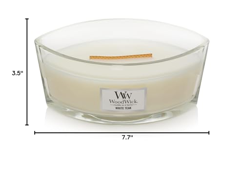 Yankee Candle WoodWick Ellipse Scented Candle, White Teak, 16oz | Up to 50 Hours Burn Time, Christmas | Holiday Candle