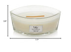Yankee Candle WoodWick Ellipse Scented Candle, White Teak, 16oz | Up to 50 Hours Burn Time, Christmas | Holiday Candle