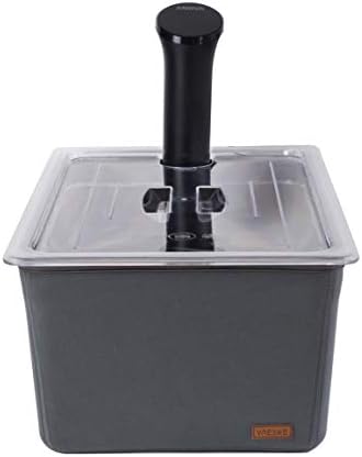 Large Sous Vide Container with Lid and Insulating Sleeve | Sous Vide Accessories | Compatible with Anova, Anova Nano, Joule, Instant Pot, Sous Vide Cookers (26 QT)