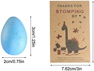 Dinosaur Party Favors Funny Mini Dinosaur Toys Dinosaur Birthday Party Supplies 24 Pack Dino Eggs and 24 Hatching Card Bulk Gifts Novelty Birthday Party Decorations for Kids Boys Girls Toddler