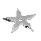 Ninja Coat Hooks 2 Pack, Darts Star Wall Mounted Hooks, Stainless Steel Clothes Hats Hanger Holder (Steel Ninja)