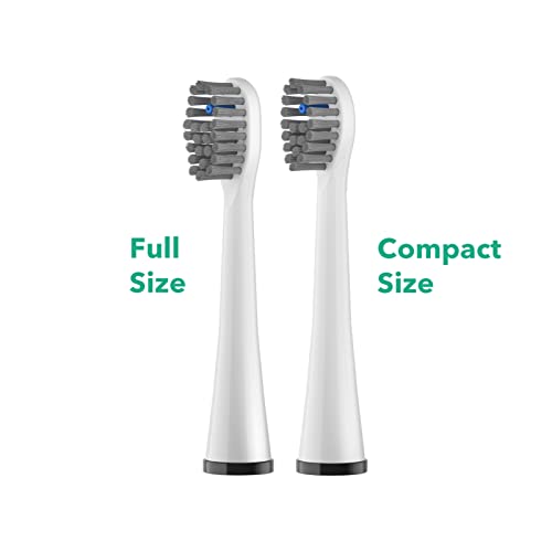 Flossing Toothbrush Head Replacement, Compatible with Water-pik Sonic Fusion / 2.0 SF-01, SF-02, SF03 & SF-04 Tooth-Brush and Water Flosser Combo Brush Heads (Full, White(6Packs))