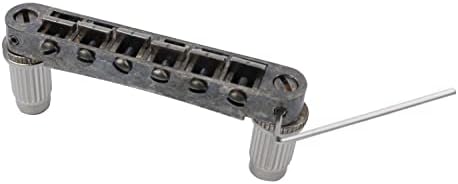 Guyker Guitar Saddle Bridge - Tune-O-Matic Bridges with Studs Replacement for LP EPI 6 String Electric Guitar (GM003, Relic)
