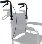 Wheelchair Handle Extenders, (400lbs Weight Capacity) Adjustable Wheel Chair Accessories Adults - Stroller Handle Extender, Extendable Handle for Wheelchair, Rallator & Stroller (with Brake)