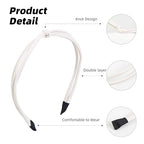 WOVOWOVO 5 Pcs Thin Leather Headbands for Women, Cute Knotted Head Bands for Women’s Hair Womens Headbands Fashion Black Brown White Headbands for Girls Womens Hair Accessories