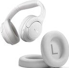 TOZO HT2 Hybrid Active Noise Cancelling Headphones, Wireless Over Ear Bluetooth Headphones+HT2 Replacement Ear Pads White