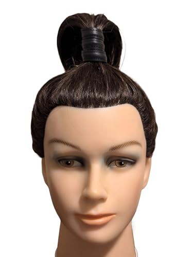Leather Hair Beads, Dreads beads, Beard beads, Ponytail Wrap, Ponytail Holder, Hair Tie, Leather Wrap, cosplay hair, Hair Accessories, Women's hair, Men's hair (Large, Medium Brown)