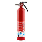 First Alert HOME1 Rechargeable Standard Home Fire Extinguisher UL Rated 1-A:10-B:C, Red with Metal Bracket Bundle