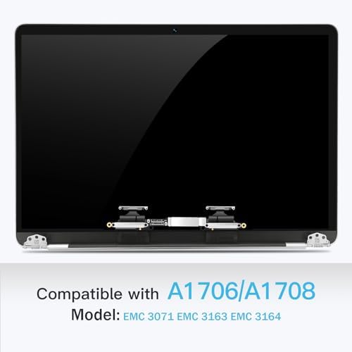 Replacement Screen 13.3" for MacBook Pro 13-inch Retina Model: A1706 A1708 Late 2016 Mid 2017 EMC 3071 EMC 3163 EMC 3164 Full LCD LED Screen Assembly Display (A1706 A1708(Silver))