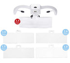 Beileshi Headband Magnifying Glasses with Rechargeable LED Lampstents and Headband Interchangeable Magnifier 5 Magnification of Lenses: 1.0X 1.5X 2.0X 2.5X 3.5X