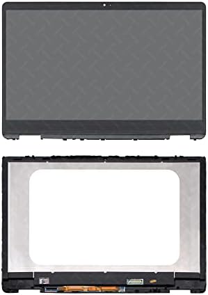 LCDOLED Replacement for HP Chromebook x360 14b-cb0013dx 14b-cb0023dx 14b-cb0047nr 14b-cb0097nr 14.0 inches WXGA 1366x768 LCD Display Touch Screen Digitizer Assembly Bezel with Board