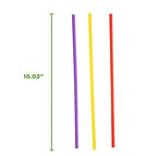 Comfy Package [500 Pack] 10.02" High Long Plastic Straws, Disposable Drinking Straws - Assorted Colors