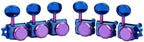 Guyker 6 Inline Vintage Guitar Lock String Tuners – Locking Tuning Key Pegs Machine Heads Replacement Parts for ST TL Style Electric, Folk or Acoustic Guitars – GK55SP, Blue+Pink