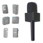 1pc Black PRO Macrokraft Interview Handle Adapter for DJI Mic, Rode, Hollyland Lark, Neewer, Godox and Other Wireless Pro Microphone Systems | Handheld Mount | Videography Audio Accessories | Mic Flag Included