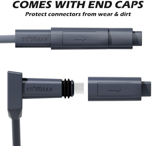 for Starlink Cable 150FT Replacement Cable for Starlink Standard Actuated Gen 2, Starlink Cable Gen 2/ V2 with End Caps Waterproof Gray (150FT/46M)