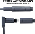 for Starlink Cable 150FT Replacement Cable for Starlink Standard Actuated Gen 2, Starlink Cable Gen 2/ V2 with End Caps Waterproof Gray (150FT/46M)