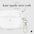 kate spade new york AirPods 4 Protective Case with Keychain Ring - That Sparkle Silver, Compatible with AirPods 4th Generation