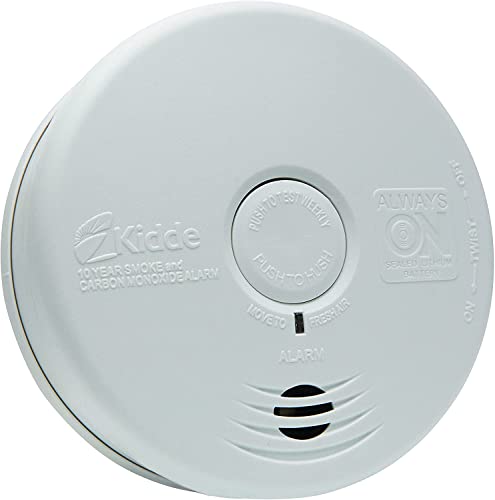 Kidde Smoke Detector & Carbon Monoxide Detector Combo with 10-Year Battery, 2 Pack