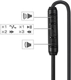 Replacement Aux Extension Cable Cord Wire,for Bose QuietComfort QC25 QC35 Sound Link SoundTrue On Ear Headphones with in Line Mic Volume Control (Black)