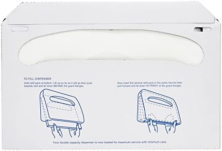 Juvale 4 Pack of 250 Pieces Disposable Toilet Seat Covers, Flushable Paper Cover for Bathroom, Travel Accessories, Kids, Adults, 14 x 16 In (1000 Pack)