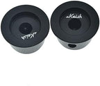 4-Pack Set Screw Style Aluminium Potentiometer Knobs 1/4" Universal Top Hat Knobs Bell Volume Tone Control Knobs for Guitar/Bass/AMPS/Preamps Black