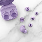 6 Pairs Galaxy Buds 2 Pro Ear Tips Buds Eartips, S/M/L Replacement Soft Silicone Rubber Flexible Gel Earbuds Earplug Fit in Case Accessories Compatible with Samsung Galaxy Buds 2 Pro - Bora Purple