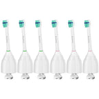 Brushmo Compact Premium Replacement Toothbrush Heads Compatible with Sonicare e-Series HX7012, 6 Pack