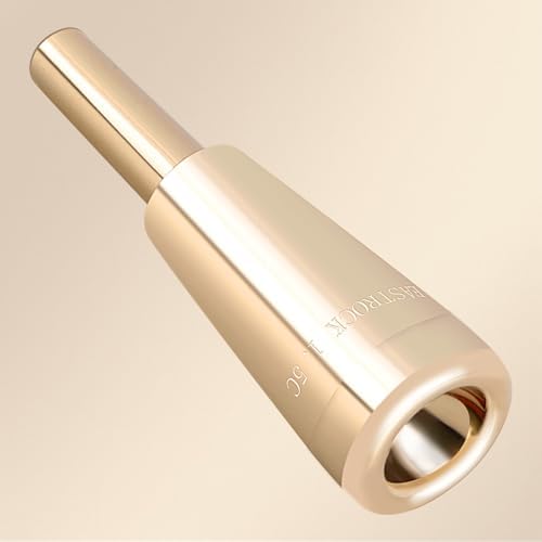 EASTROCK Trumpet Mouthpiece1.5C Trumpet Mouthpiece Brass Heavy Bullet Shape Instrument Accessories GOLD