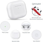 CIVPOWER Updated Charging Case Replacement Compatible with Air Pods 3rd Generation, Wireless Air Pods 3 Charger Case with Pairing Sync Button Without Earbuds, White