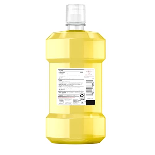 Listerine Original Antiseptic Oral Care Mouthwash to Kill 99% of Germs That Cause Bad Breath, Plaque and Gingivitis, ADA-Accepted Mouthwash, Original Flavored Oral Rinse, 1 L