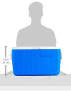 Coleman Chiller Series 48qt Insulated Portable Cooler, Hard Cooler with Ice Retention & Heavy-Duty Handles, Great for Camping, Tailgating, Beach, Picnic, Groceries, Boating & More